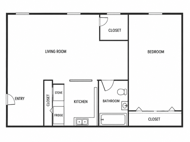 Imperial Manor one-bedroom floor plan